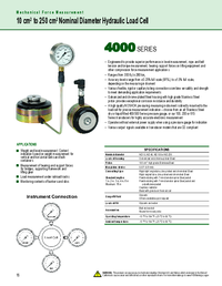 Thumbnail of document Data Sheet - 4000 Series 10 cm2-150 cm2 Hydraulic Load Cell